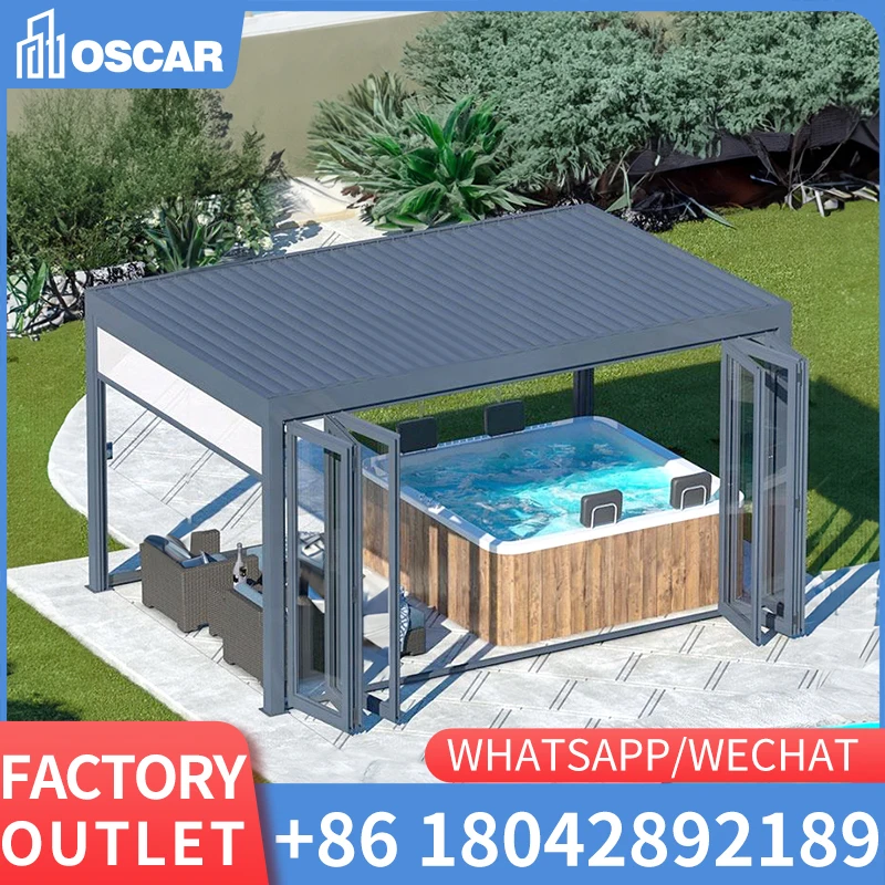 3x6 3x6m 4x6 4x6m 6x3 6x3m 6x4 6x4m 4x8 8x4m 8x4 8x4m Outdoor Aluminum Louvered Roof Pergola