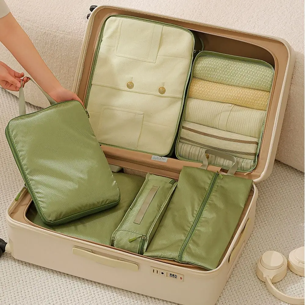 

6PCS/Set Large Capacity Travel Storage Bag Dustproof Space Saving Clothing Storage Bag Waterproof Compression Packing Cube Shoes