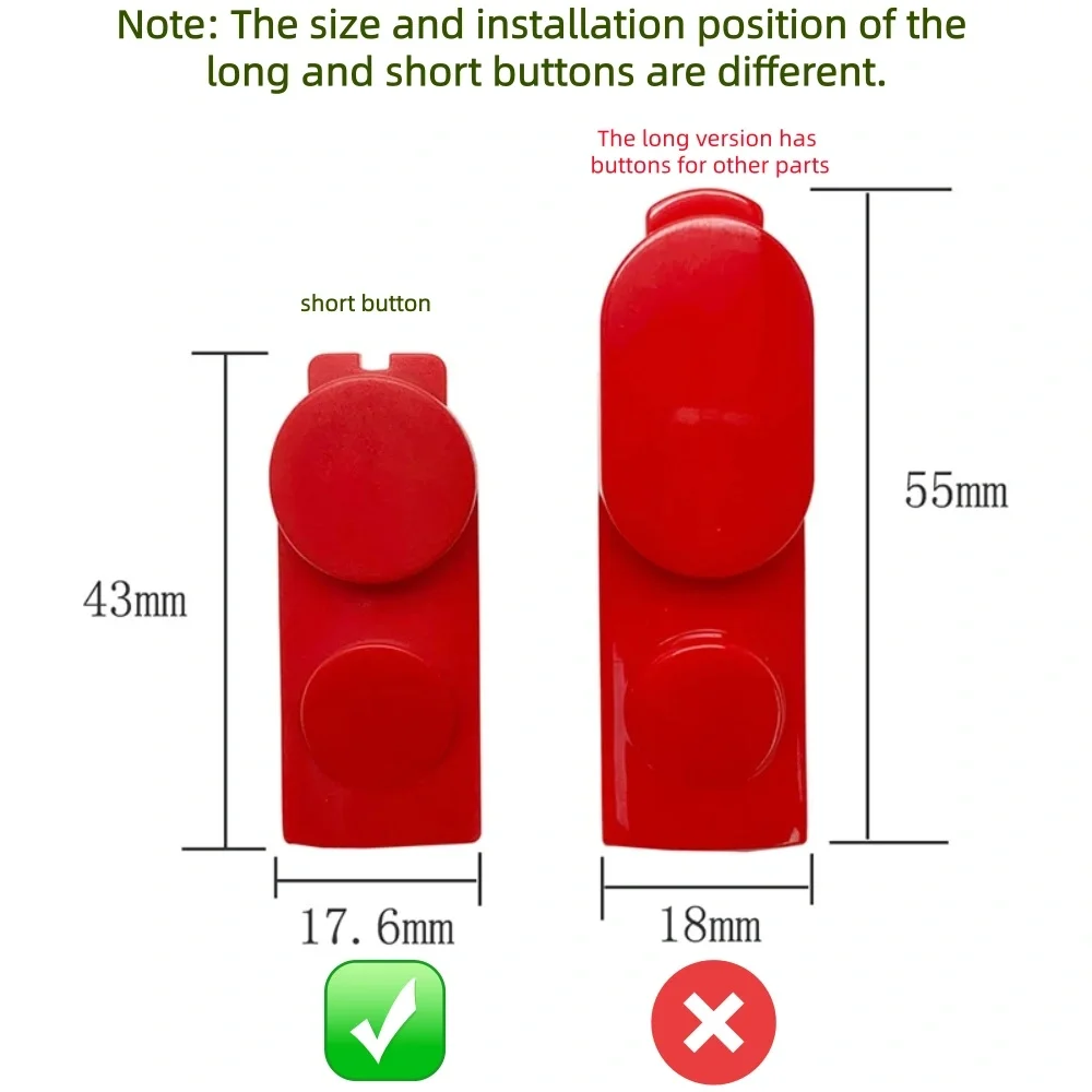 Botón de lengüeta de pestillo de Clip + botón de interruptor de herramienta de varita de resorte para Dyson V6 V7 V8 V10 V11 V12 V15 accesorios para aspiradoras