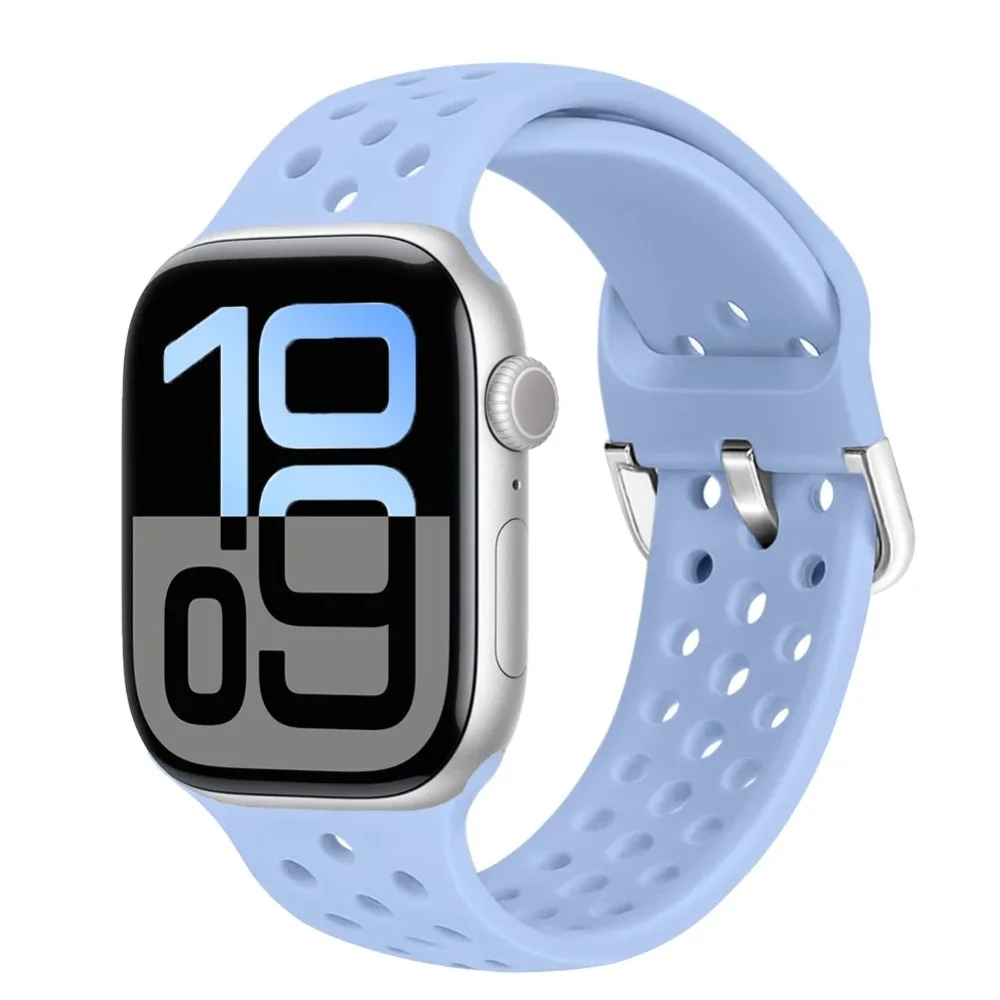 Silicone Strap for Apple Watch 10 46mm 42mm Ultra 2/1 49mm Comfortable Band IWatch 9 8 7 6 5 4 SE 45mm 41mm 44mm 40mm Bracelet