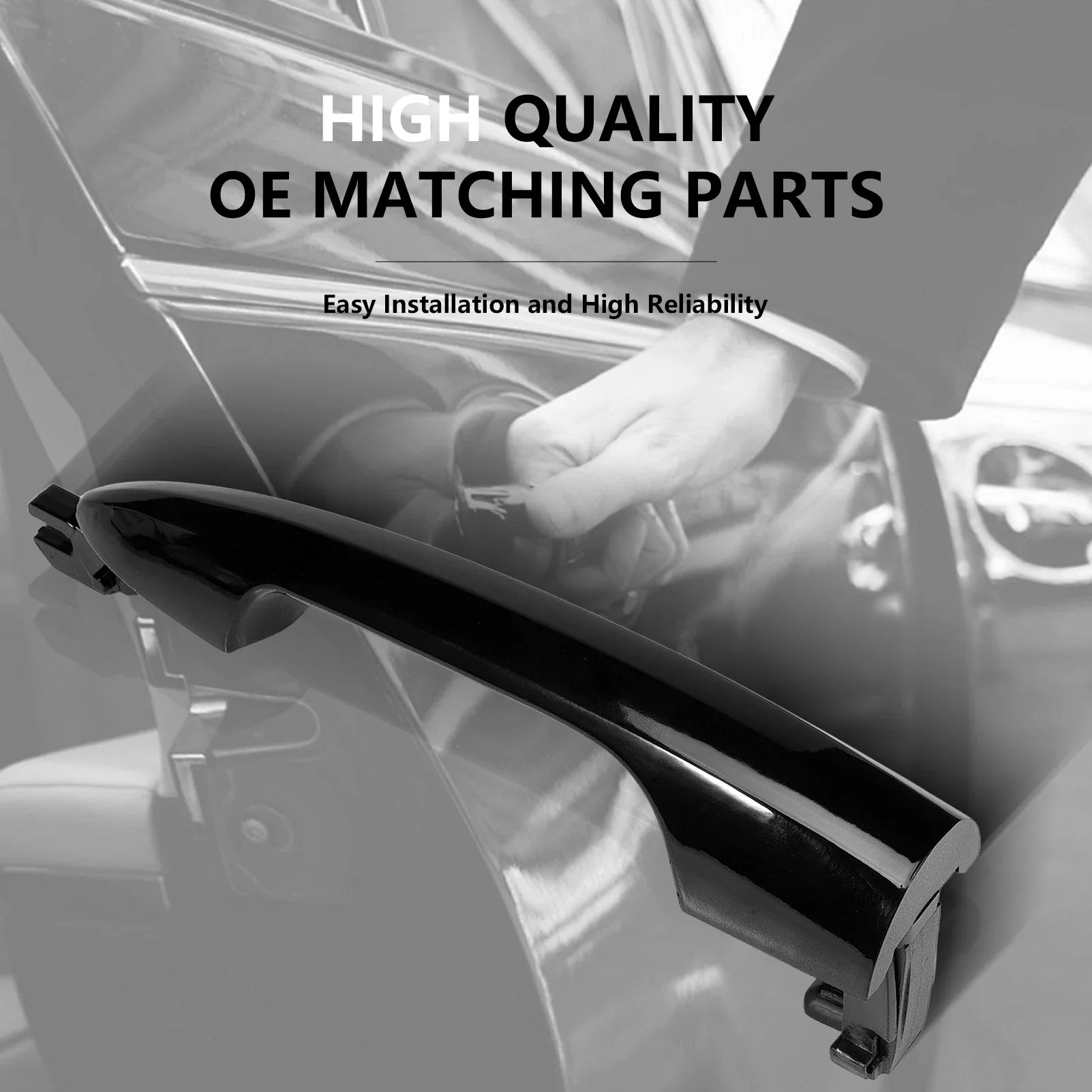 1 paio di maniglie per porte anteriori nere lato sinistro e destro 2156145296 per Alfa Romeo Giulietta Alfa Mito Lancia Y 156145295