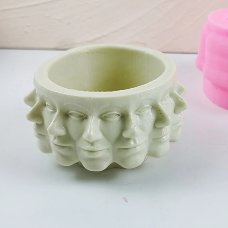 Multi-Face Succulente Planter Hars Schimmel Kleine Gezicht Planter Maken Mold DIY-Home Drop Shipping