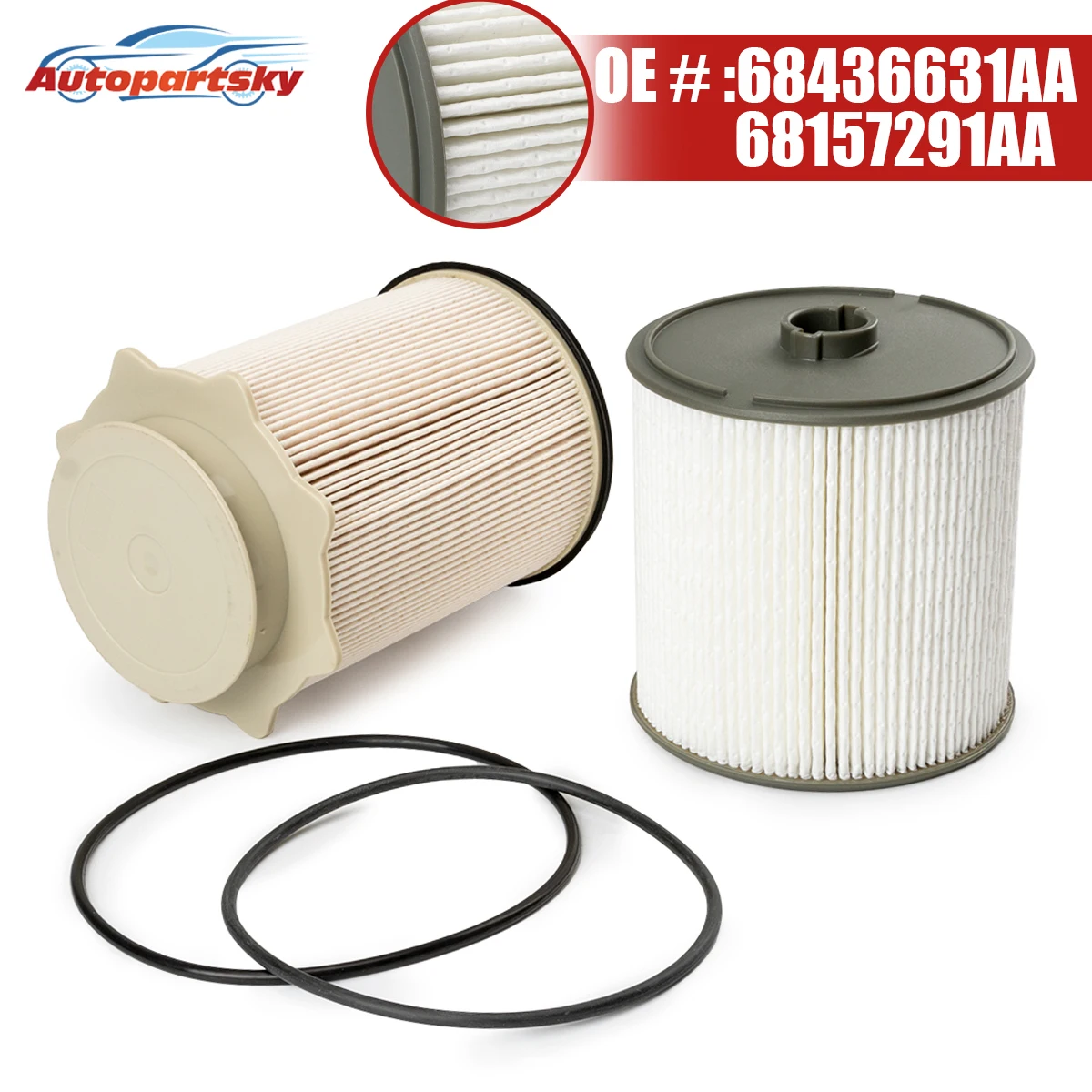 

68436631AA 68157291AA Oil Filter Water Separator Set For Dodge Ram 2500 3500 4500 5500 2019 2020 2021 6.7 Engine Car Accessories