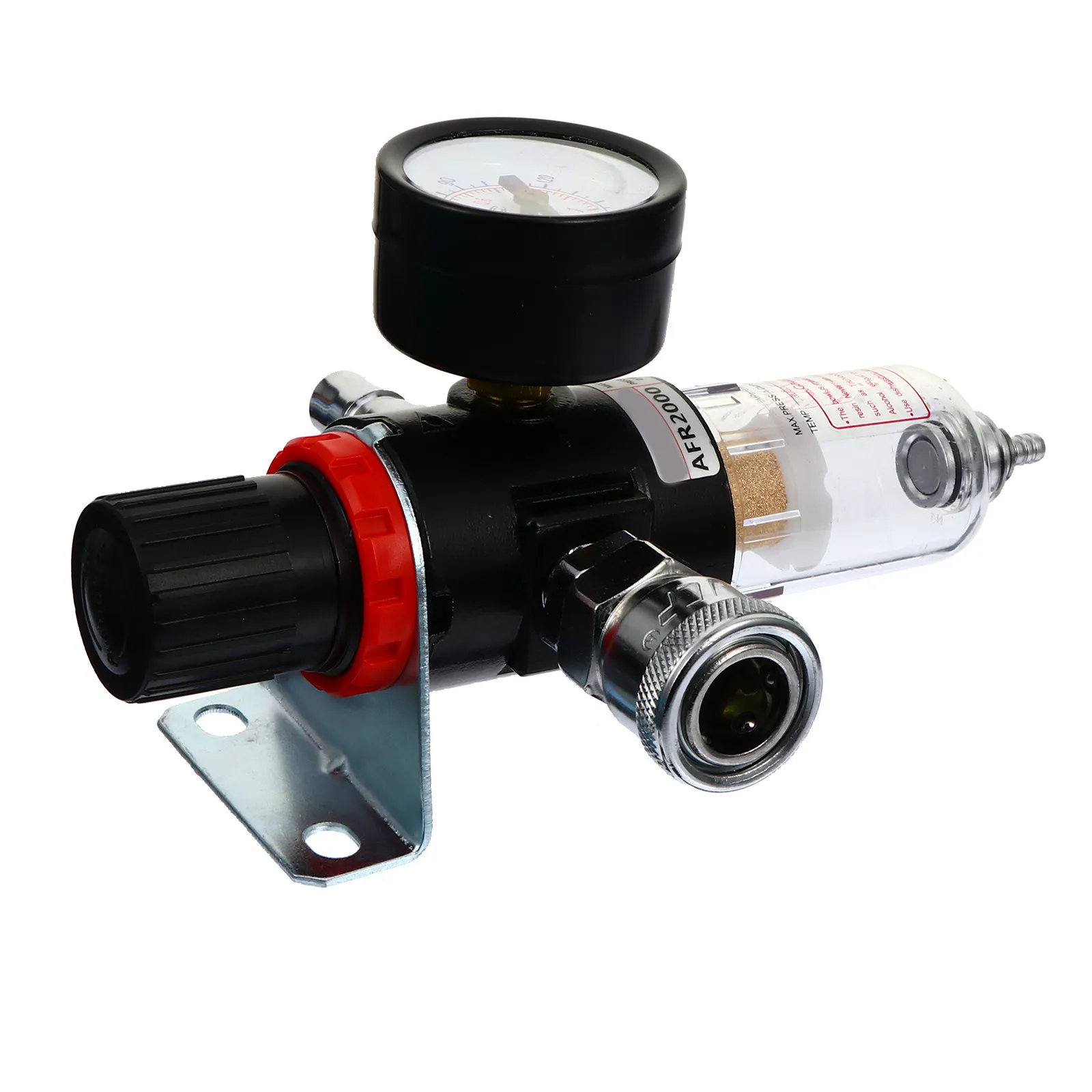 Air Compressor Filter with Pressure Gauge Pneumatic Filter Regulator Oil Water Separator Air Tool Source Treatment Unit Stable