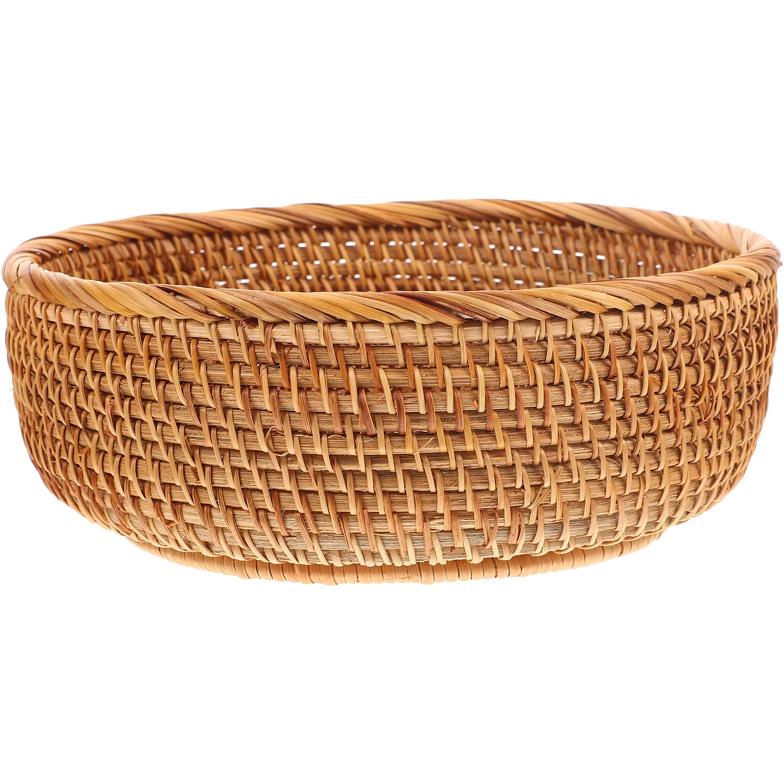 

Woven Fruit Natural Rattan Storage Basket For Home Kitchen Bread Snacks Organizer Decorative Sundries Holder Rustic Food
