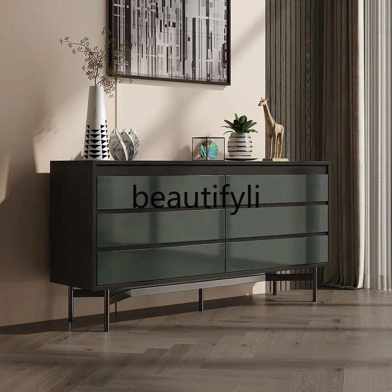 

Italian light luxury six-chest cabinet living room wall storage decoration household storage bedside cabinet1184