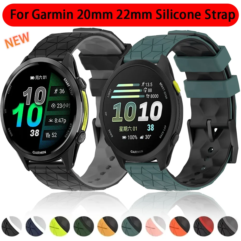 22mm 20mm Silikonarmband für Garmin Forerunner 970 570 170 70 55 165 265 965 255 955 Armband Garmin Active 6 5 Venu 2 3 4 45mm