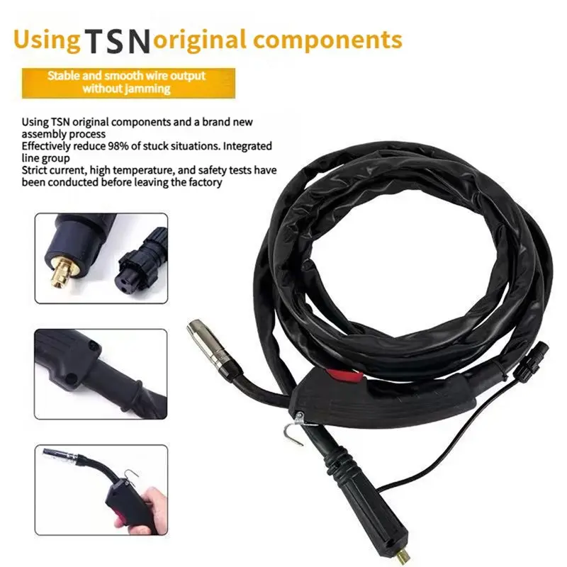 ABSJ-For NBC250 Compatible 14AK Air-Cooled 5-Meter Welding Torch For Small Machines