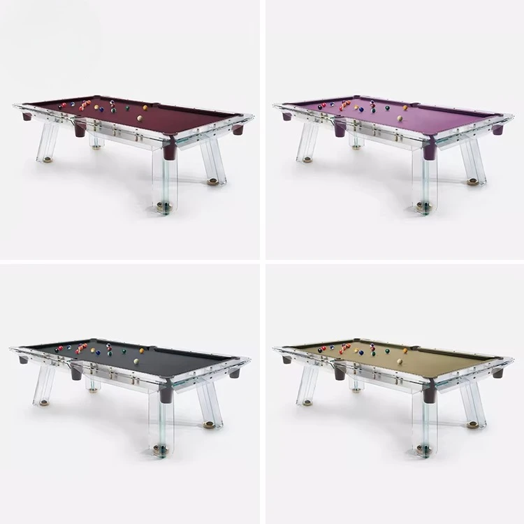Mesa De Billar Pool De 9 Pies 8 Ball Biliard Modern Luxury Pool Table 8ft 9ft Billiard Glass Design Pool Table
