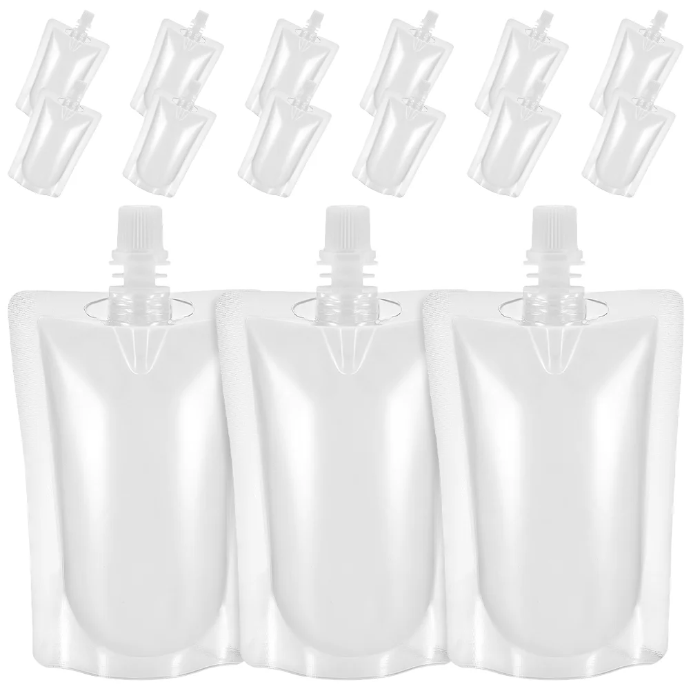 

100 Pcs Portable Juice Pouches Reusable Drink Self-supporting Nozzle Bag Packing Flasks Bottles