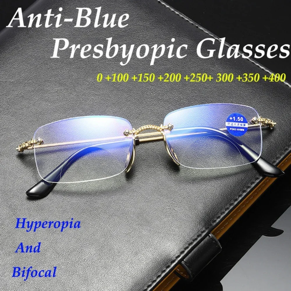 Herren Lesebrille Anti Blaulicht beständige Bifokal brille in der Nähe von und weit Grad 1,0 bis 4,0