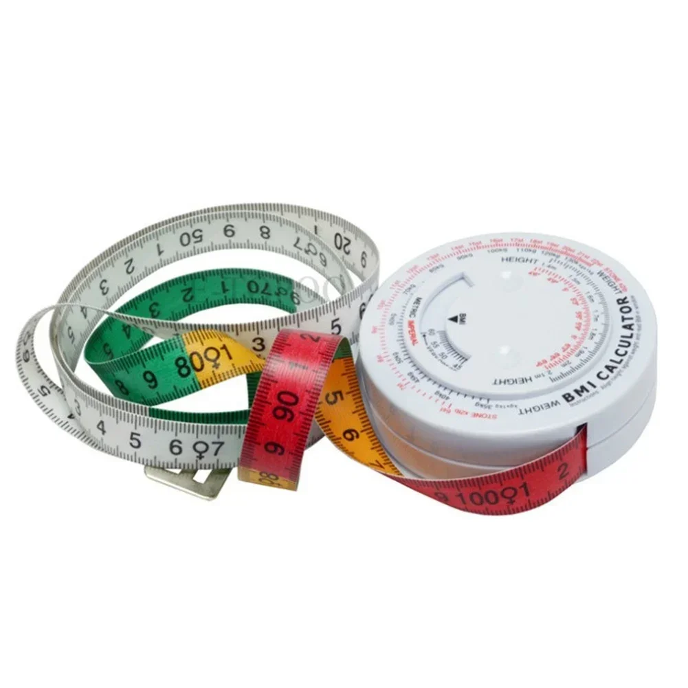 1.5M Tape Measure Retractable Measuring Ruler Calculator Diet Tape Measures Tools For BMI Body Mass Index Sewing Tailor Meter