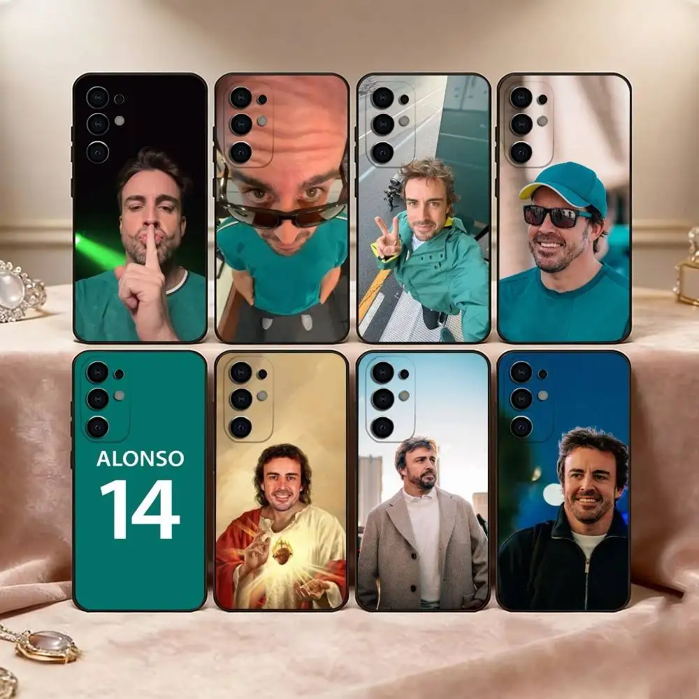 

14 D-Driver F-Fernando A-Alonso Phone Case Black Silicone Soft For Samsung S25,S24,S21,S22,S23,S30,Ultra,S20,Plus,Fe,Lite