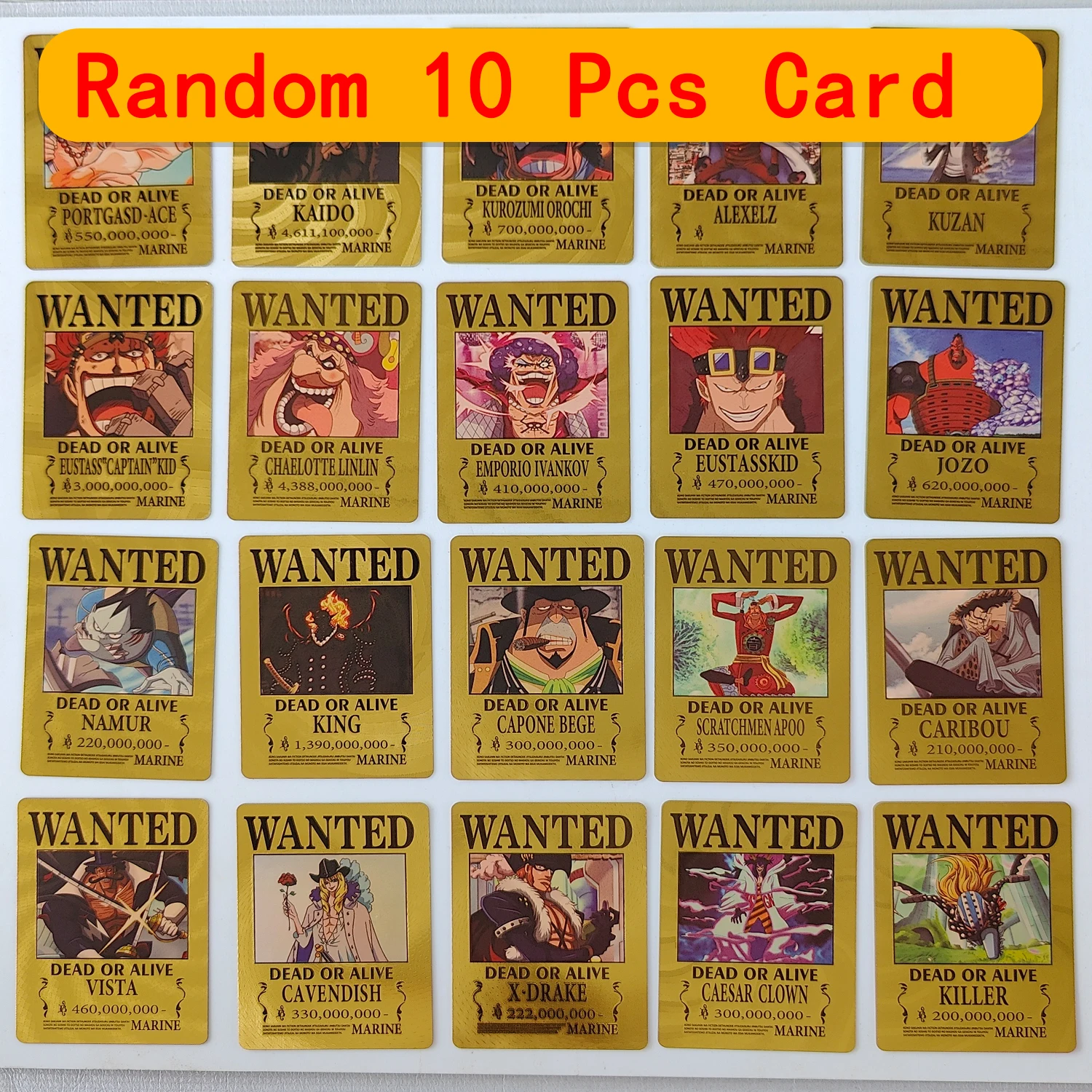 

for One Piece Gold Card Collection Cards for Children Gift Toys Drop Shipping Wholesale