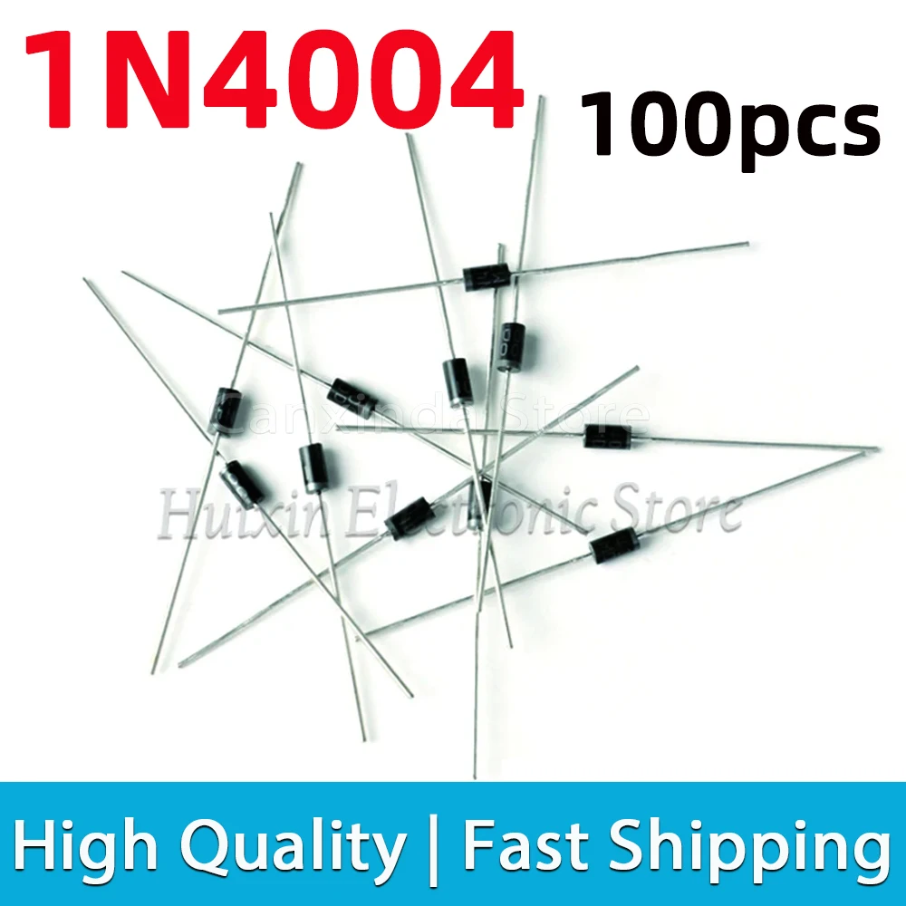 100pcs/lot 1N4004 4004 IN4004 1A 400V DO-41 1A400V Rectifier Diode 1n4004 High quality New Original