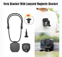 Magnetic Neck Strap Hold Mount Strong Magnetic Chest Bracket For Insta360X5X4/X3/Go3s/ace/pro 2/DJI Action 5 Pro/4 3 2/Gopro 13