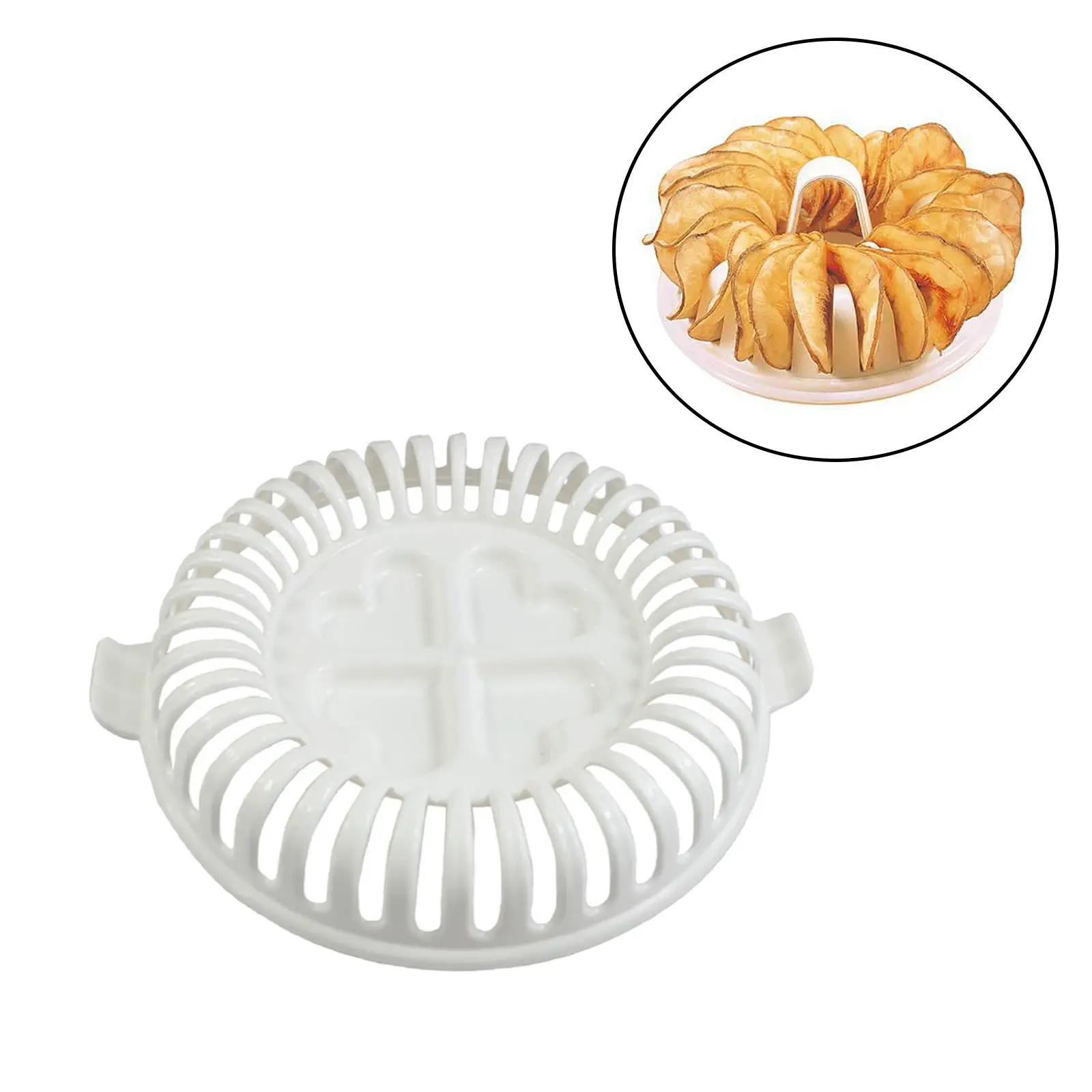 Potato Chips Baking Tray Microwave Safe PP Rack DIY Snack Maker for Pumpkin Carrot Fruit Chips