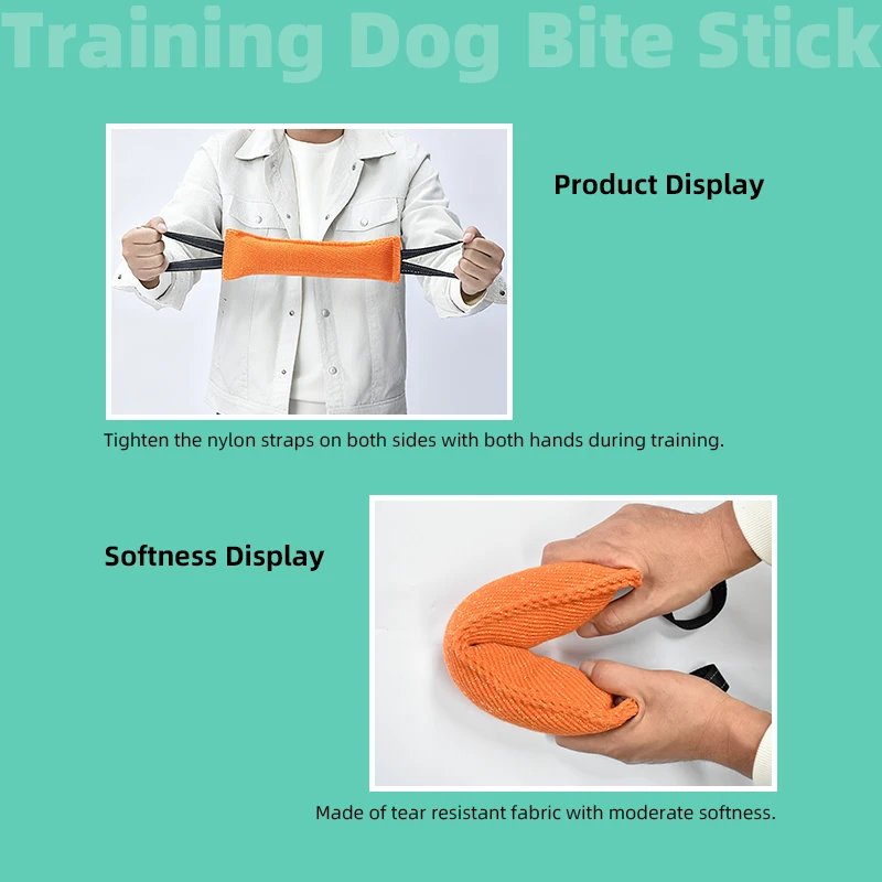 Hundeschlepper-Spielzeug, Jute-Bisskissen, langlebige Trainingsgeräte, interaktives Trainingsspielzeug für große und kleine Hunde – Detail 5