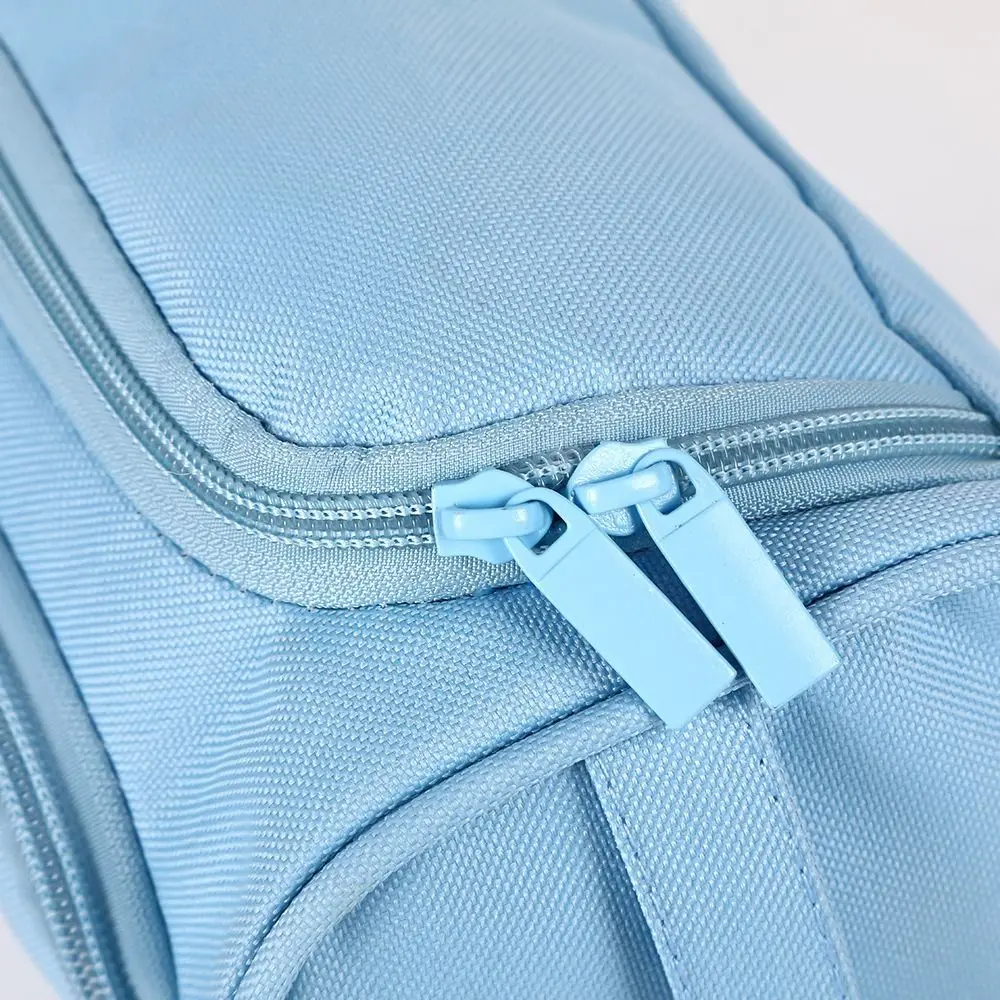 

Oxford Cloth Double-Layer Pencil Case Large Capacity Wear-resistant Pencil Bag with Zipper Stationery Organizer for Home