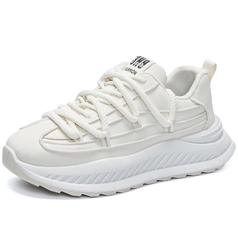 

VIPOL New Fashion Solid Color Chunky Heel men Sneakers Casual Leather Platform Flat Sports Shoes Designer Shoes