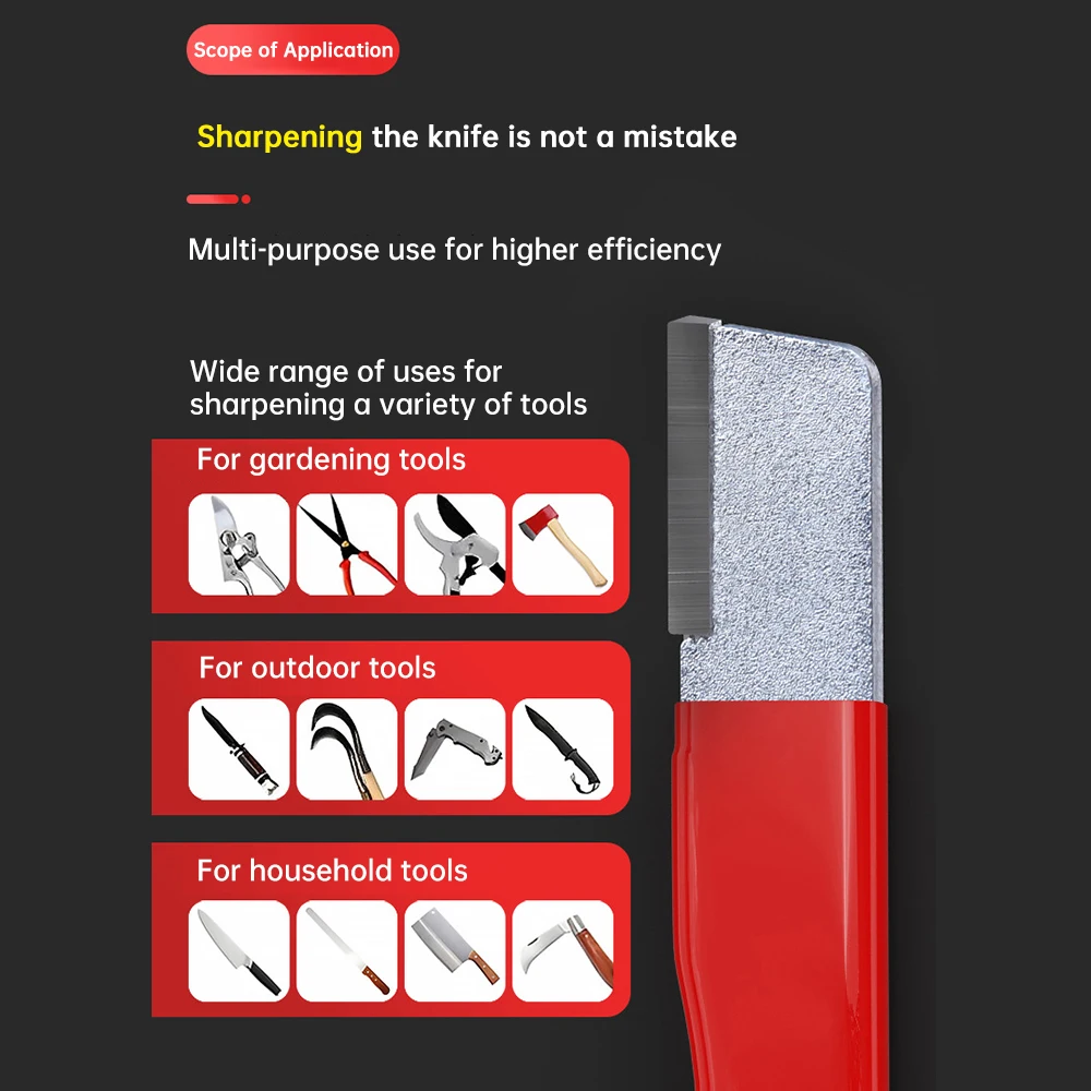 Professional Kitchen Knife Sharpener Multifunction Dual Purpose Garden Scraper Quick Knife Sharpening Stone for All Blades