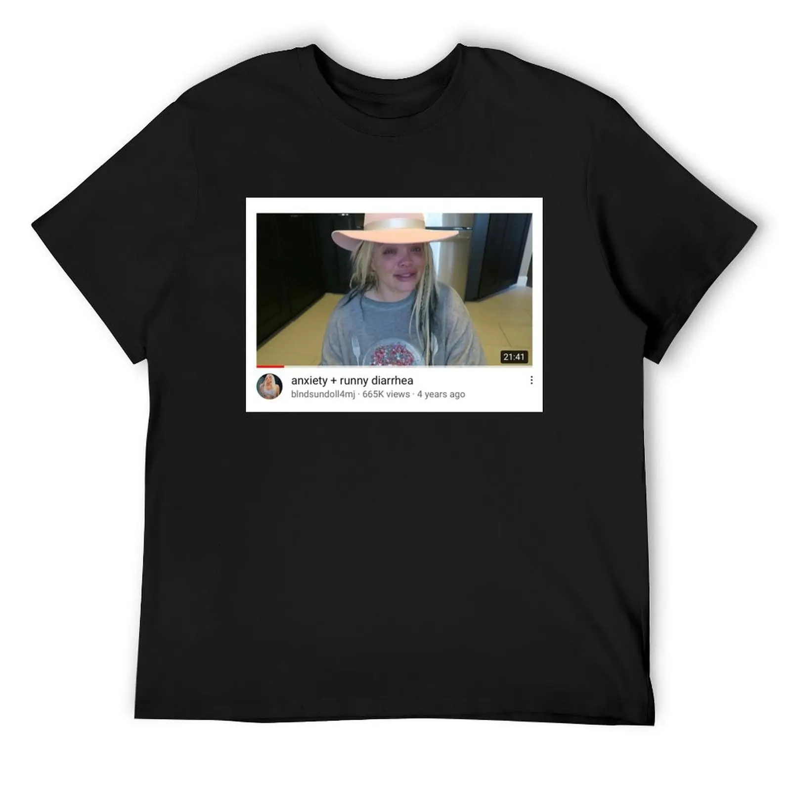 

trisha paytas tweet anxiety + runny diarrhea T-Shirt funny shirt cotton funny gifts shirts graphic tees men tshirt
