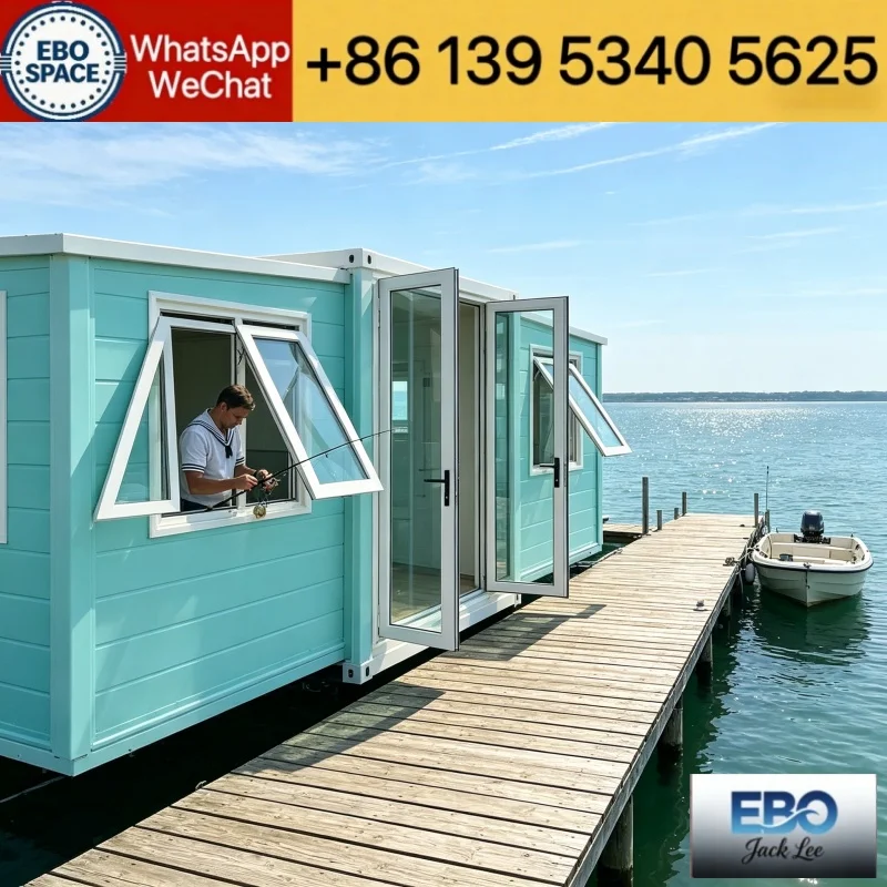 20ft Expandable Foldable Tiny Container House Prefab Home With Kitchen Counter Sink Backyard Guest Cabin