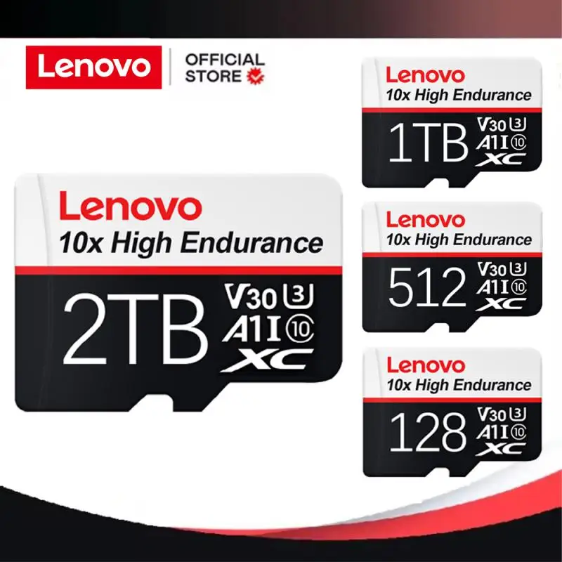 Lenovo 2TB Memory Card 128GB Class 10 V60 TF Card Mini SD Card 512GB 256GB A2 U3 Micro Card High Speed TF Card For Phone Camera