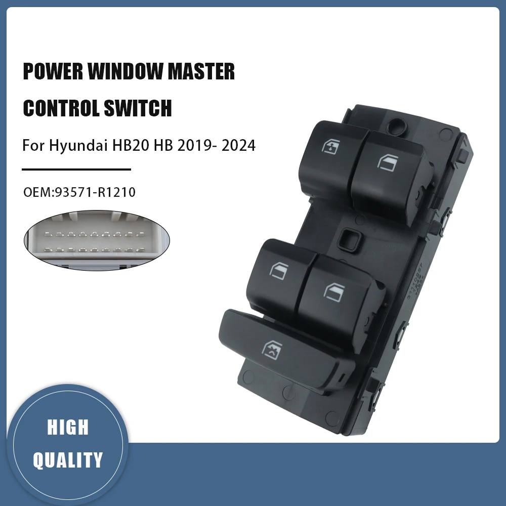 P-Premium-Interruptor de Control de elevación de ventana para Hyundai HB 20 19-24 SOLO BRASIL 1 AUTO Power Master 93571-R1210 93571Q0210 Contr de ventana