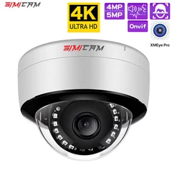 Câmera CCTV impermeável para casa, Onvif para NVR, Vigilância de Segurança, IP, Áudio, POE, DC, H.265, Cúpula, P2P, 4K, 8MP, 5MP, 4MP