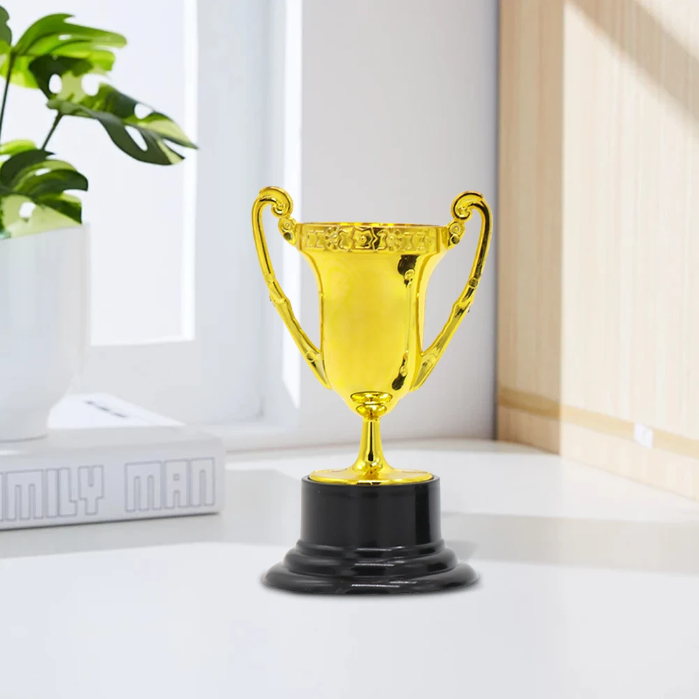 Mini Trophies for Kids Plastic Gold Award Trophy Cups Gold Participation Trophy Cup For Party Favors Props Rewards