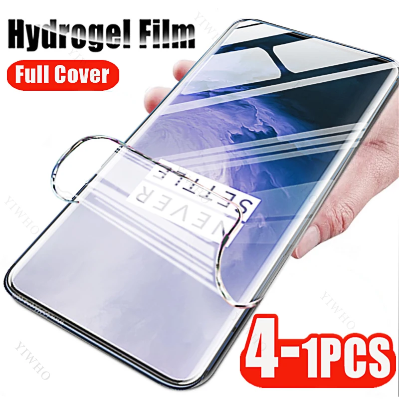 4-1 Uds para OnePlus 7 7T Pro Nord N20 SE N10 N30 N100 N200 N300 5G Protector de pantalla película de hidrogel para Oneplus Ace Racing Pro 2 2V