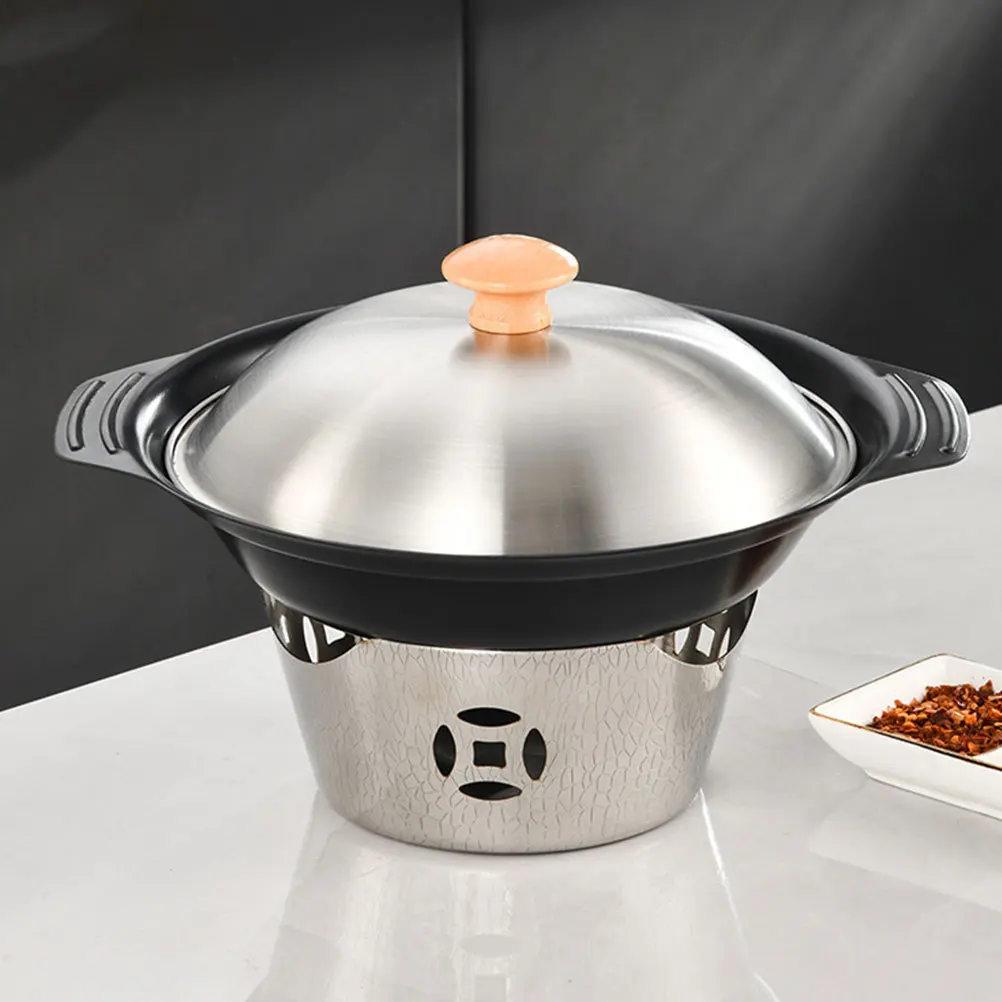 

Double Handle Nonstick Iron Sukiyaki Hot Pot Japanese Style Soup Seafood Pasta Cooking Wok Multifunctional Induction Cooker