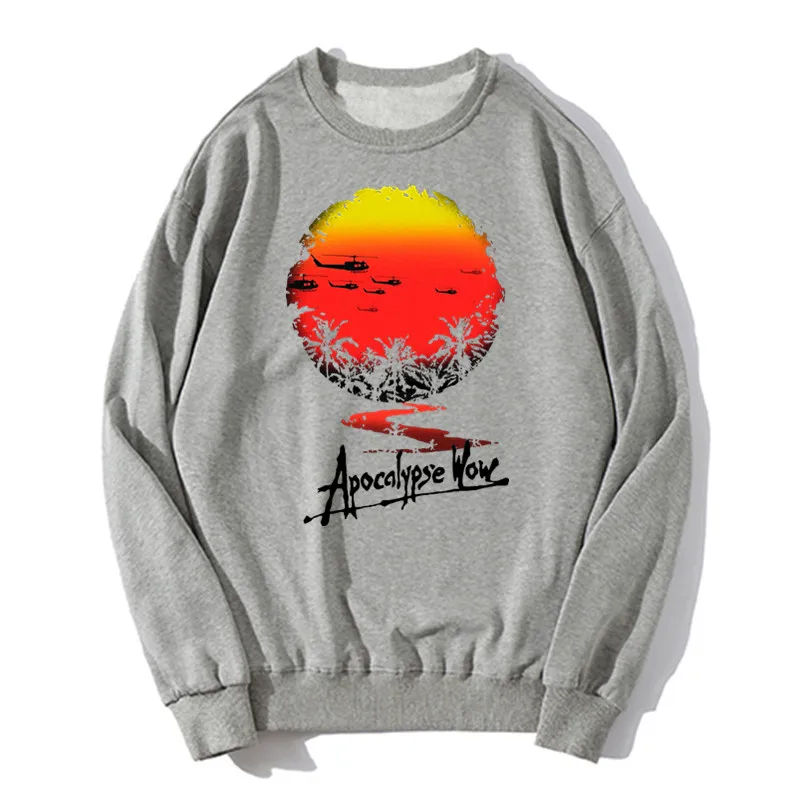 Gorgeous Men Pullover Sweatshirts Apocalypse Now Hoodie Cotton Sunest Movie Vietnam War Congo Unisex Sweater