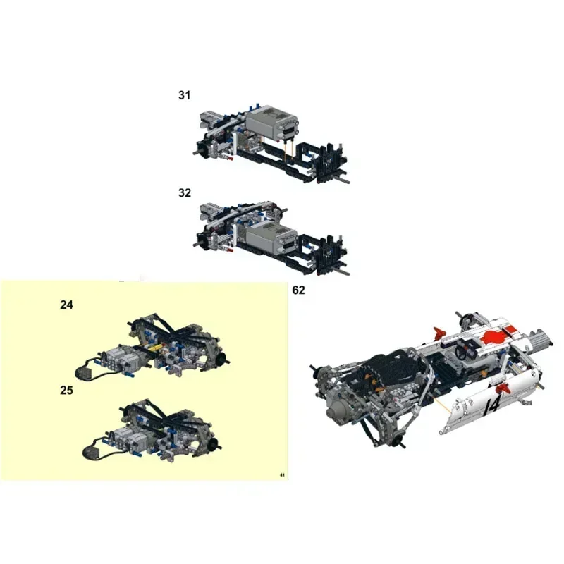 MOC-2803RA 300 Formula Car Building Block Model Super Car Racing Kids Birthday Creative Moc Building Blocks Custom Toy Gift Toy