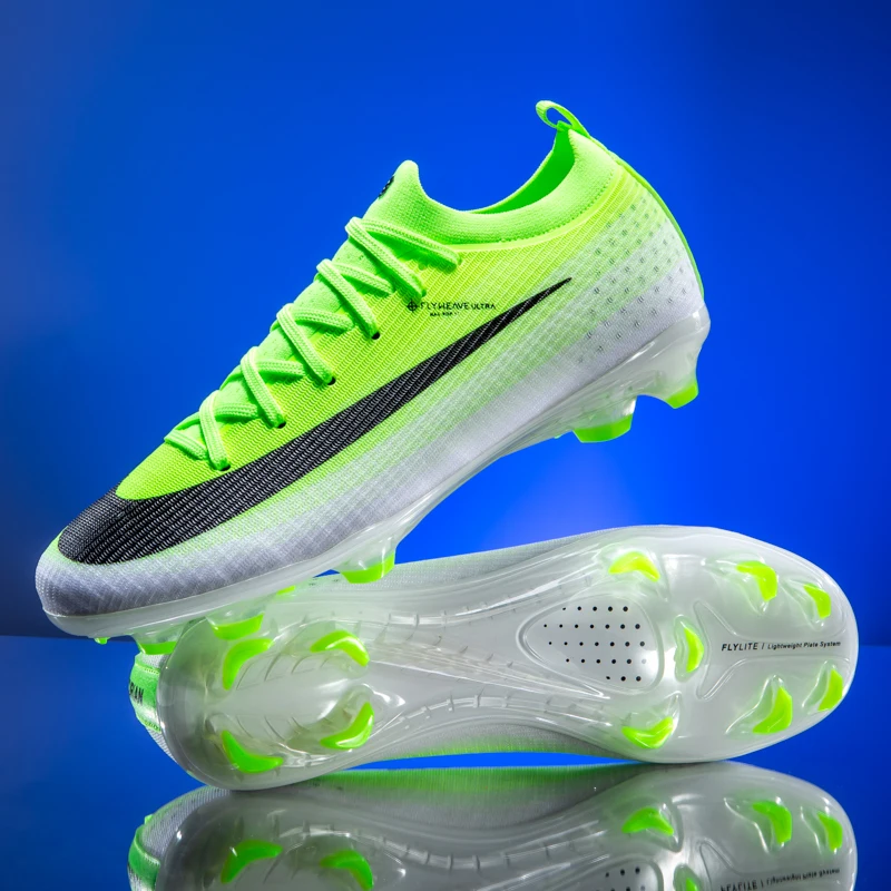 High Quality New Mens Soccer Shoes Society Ultralight Turf Soccer Cleats Kids FG/TF Training Football Boots Chuteira Campo