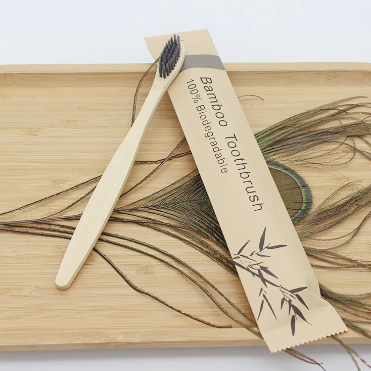 50/100 Stuks Aanpasbare Logo Borstelharen Bamboe Tandenborstel Milieuvriendelijke Houten Tandenborstels Reizen Tandenverzorging Gereedschap voor Volwassenen