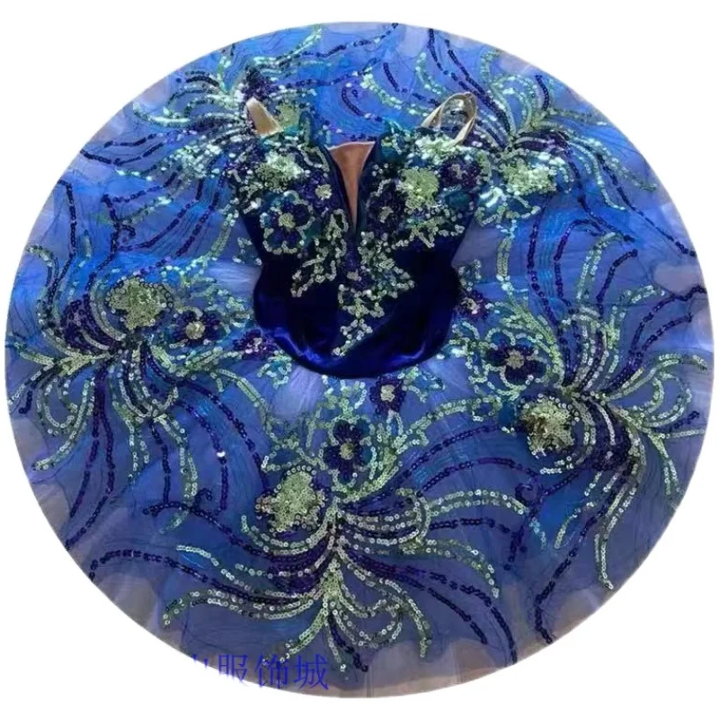 

New Ballet Competiton Tutu Skirt Royal Blue Bird Grad Professional Women Pink Classical Pancake Tutu Purple Costume Dress