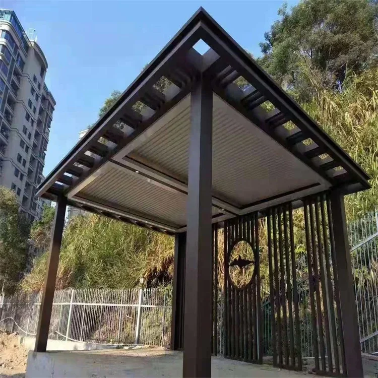 

Bioclimatic Pergola Carport Outdoor Garden Gazebo Motorized Balcony Pergola Louver Roof Aluminum Bioclimatic Pergola