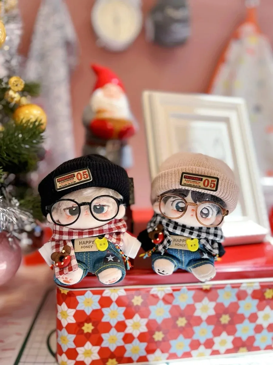 بدلة بغطاء رأس رائعة وسيم باللون الأبيض والأسود للأولاد ، ملابس دمية من القطيفة ، هدية ملابس غير رسمية ، موضة الخريف ، 10 *