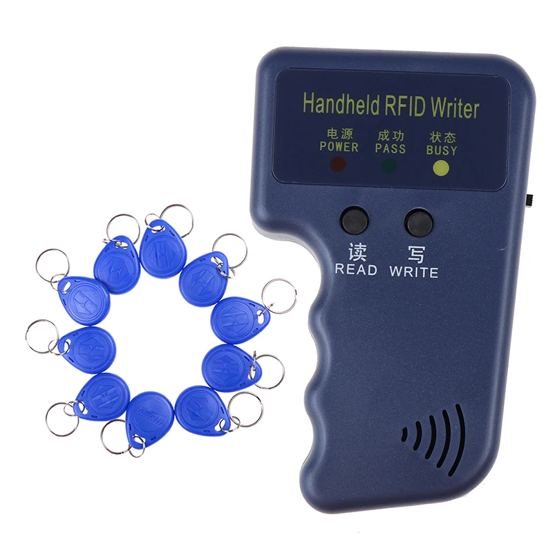 

125KHz handheld RFID writer/ copier/ readers/ duplicator with 10pcs id tags