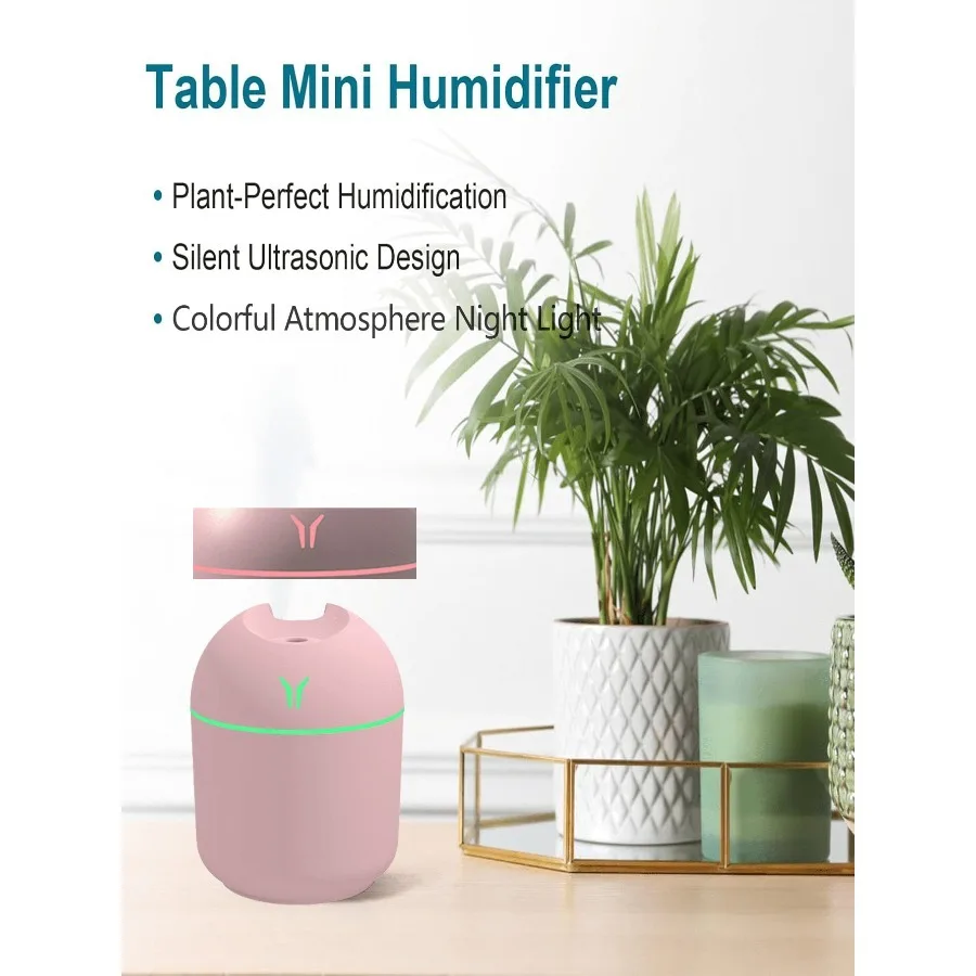 

1pc Aroma Essential Oil Diffuser USB Mini Air Humidifier with LED Color Lamp for Home Car Ultrasonic Mute Mist Maker Diffuser