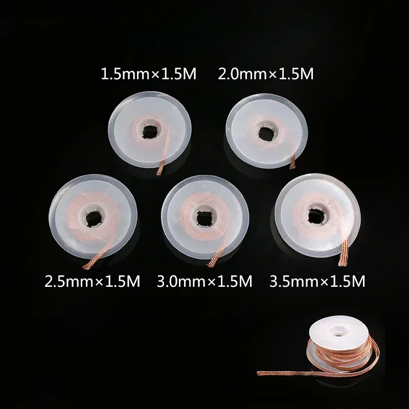 1/5/10pcs 1mm-4mm 1.5M 3M Desoldering Braid Solder Remover Wick Wire Welding Tin Sucker Cable Lead Cord Flux Repair Tool