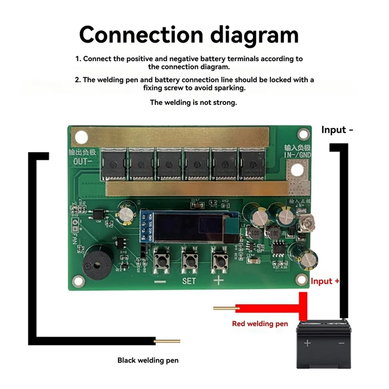 Classy-12V Spot Welder Module With Welding Pen Intelligent Spot Welder Control Board Set For Lithium Battery 18650