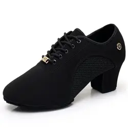 Women's Latin Dance Shoes, Jazz Ballroom, Salsa Dancing Shoes, High Heels, Children Training, Modern Tango Sneakers, Female