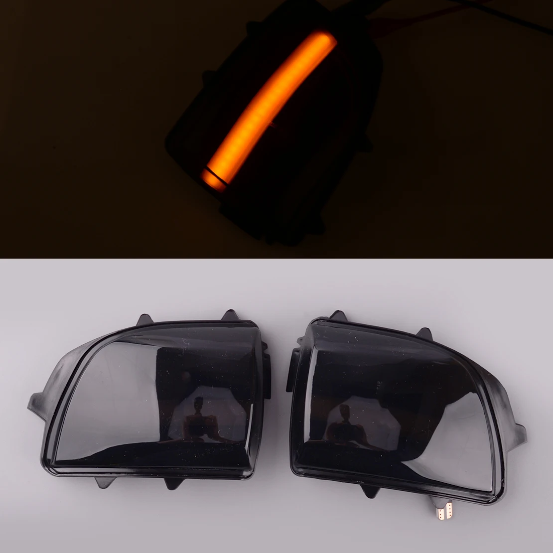 

31111813 31111814 1 Pair LED Dynamic Turn Signal Light Mirror Indicator Lamp Fit for Volvo XC90 XC70 2008 2009-2012 Black ABS