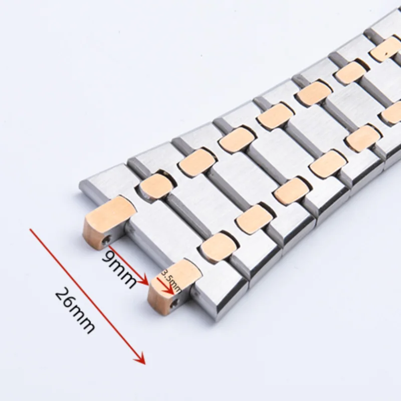 Watch Accessories Band 21mm 26mm Men women Stainless Steel Bracelet For AP ROYAL OAK 15400 26331 15500 Watch Strap fold buckle