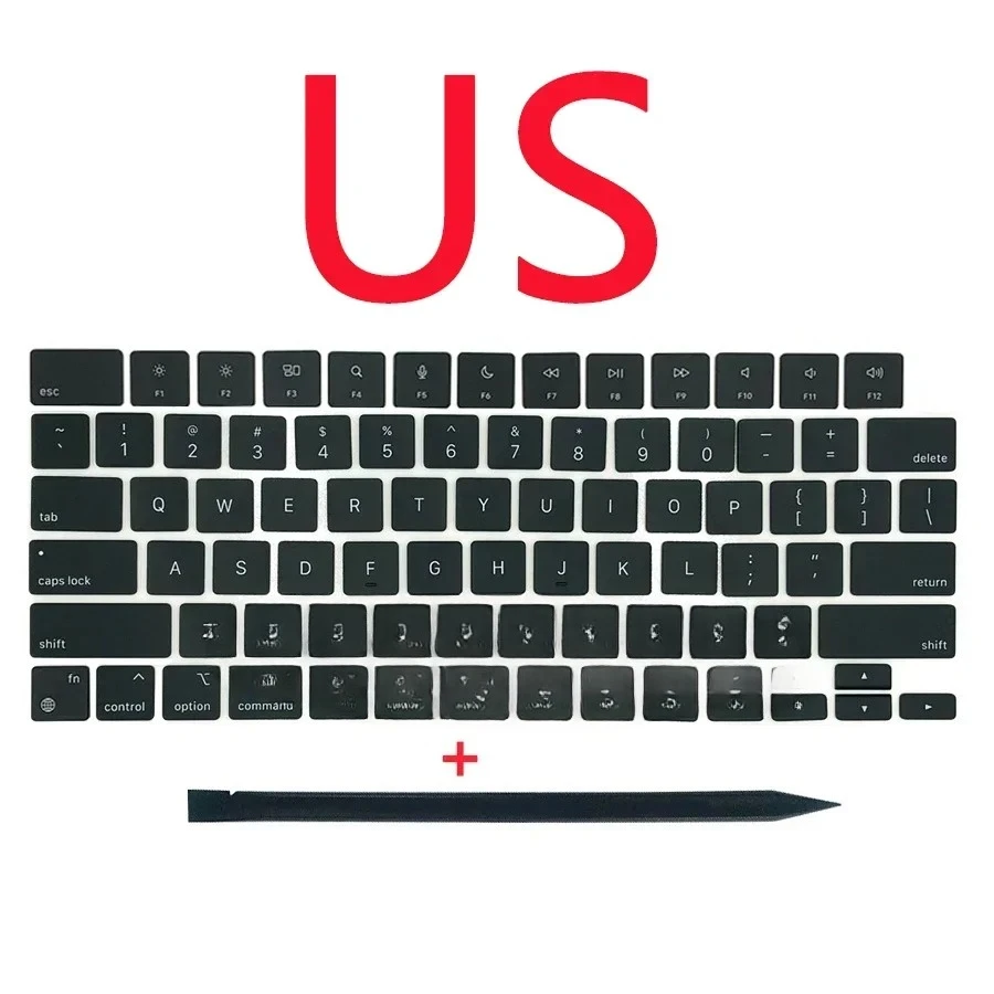 คีย์แคป A2442 A2485 A2681 A2941 A2779 A2992 สำหรับ Macbook Pro Air 13 นิ้ว 14 นิ้ว 16 นิ้ว คีย์แคปแบบ US UK สเปน ฝรั่งเศส รัสเซีย ปี 2021 2023