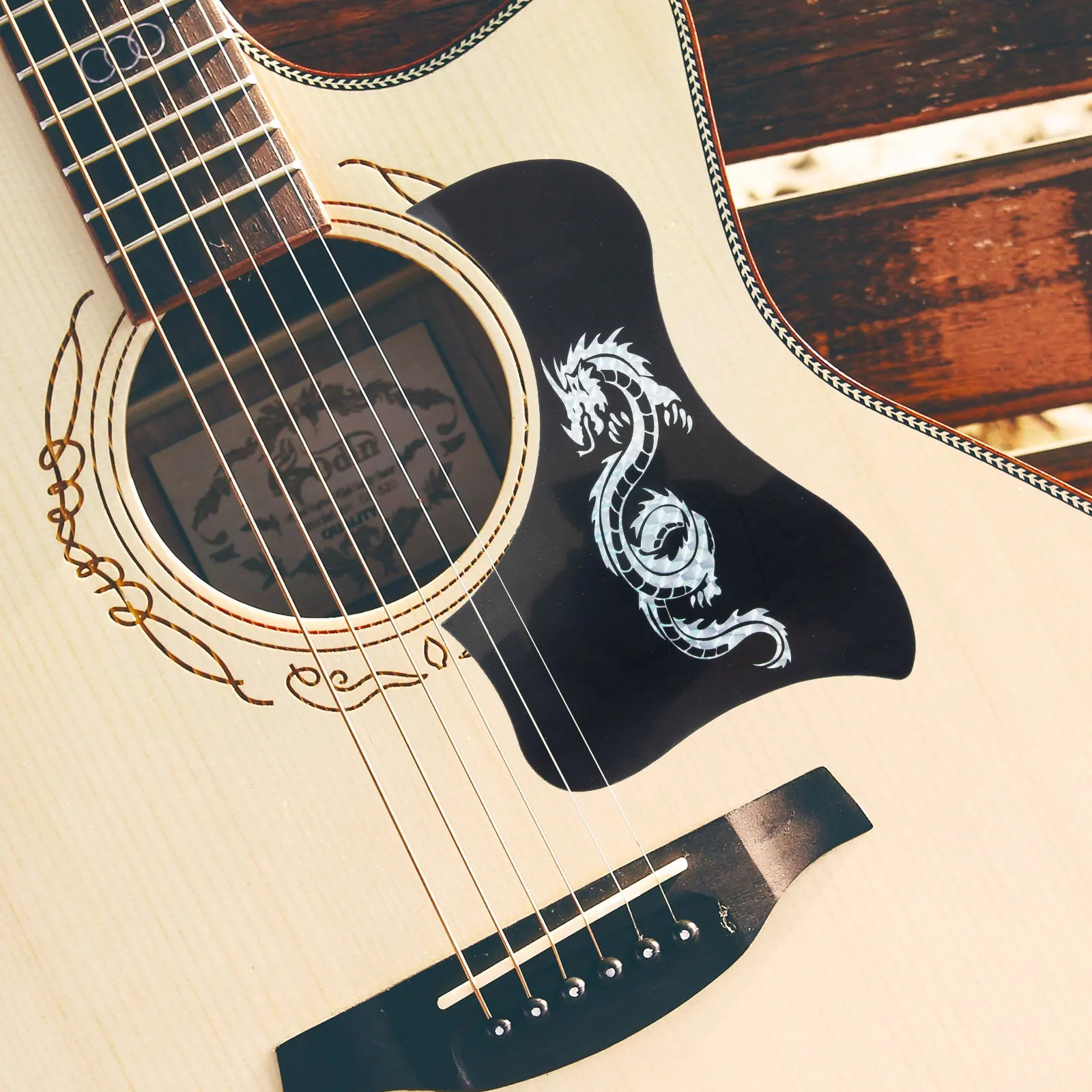 

10pcs Guitar PVC Electric Folk Guitars Scratch Plates Protectors Decal Sticker Adhesive Sticker Accessories Parts