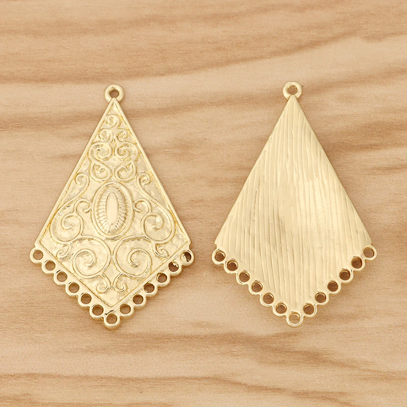 10 Pieces Gold Color Water Drop Chandelier Multi Strand Connectors Charms Pendants For DIY Earrings Necklace Jewellery Making view 2